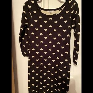 Black and off white sweater dress